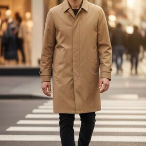 Burberry's Single-Breasted Straight Silhouette Vintage Trench Coat Men S Women M